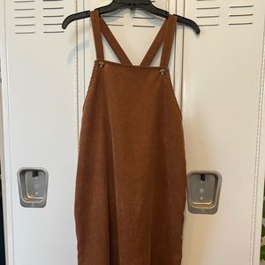 90s style Corduroy Overall Dress